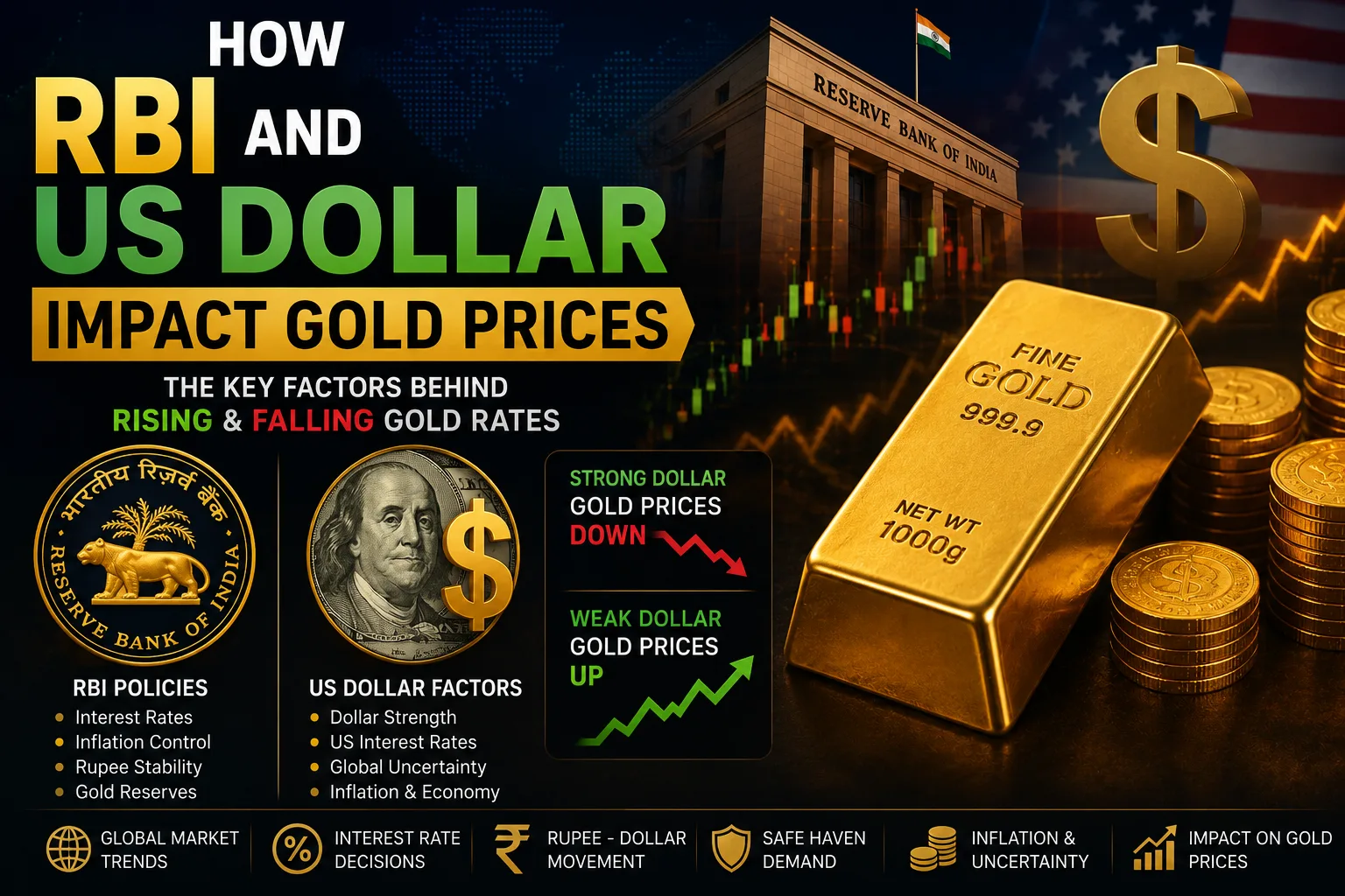 How RBI and US Dollar Impact Gold Prices
